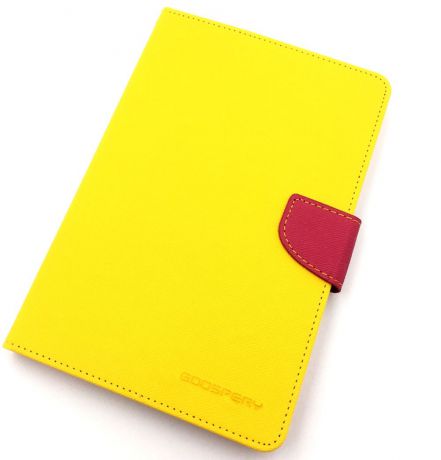 Чехол для планшета Мобильная мода iPad mini 1/2/3 Чехол-книжка силиконовая с отделом для карт Mercury Fancy Diary, желтый