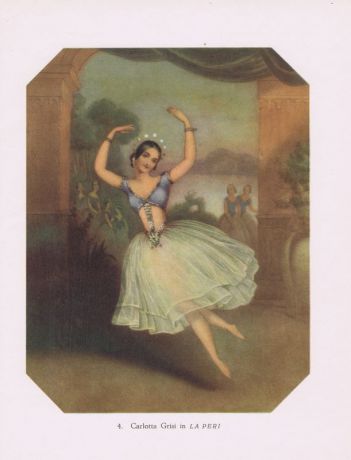 Балерина Карлотта Гризи в балете Пери. Офсетная литография. Англия, Лондон, 1948 год