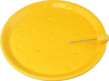 Тарелка для сыра "Elan Gallery", с вилкой, диаметр 24 см