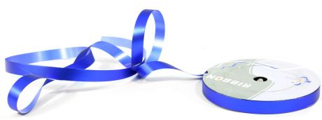 Лента декоративная "Veld-Co", цвет: металлический синий, 1,2 см х 45 м