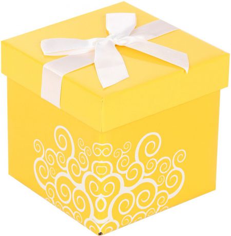 Коробка подарочная Veld-Co "Giftbox. Трансформер. Солнечное настроение", цвет: оранжевый, 10,3 х 10,3 х 9,8 см