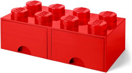 Ящик для игрушек LEGO Кубик Brick Drawer 8, 40061730, красный