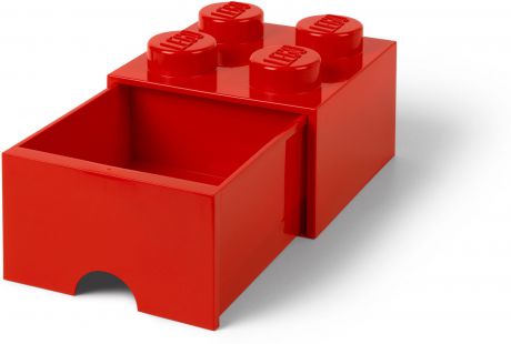 Ящик для игрушек LEGO Кубик Brick Drawer 4, 40051730, красный