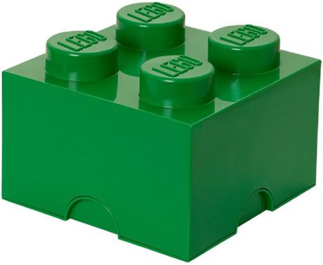 Ящик для игрушек LEGO Кубик Storage Brick 4, 40031734, зеленый