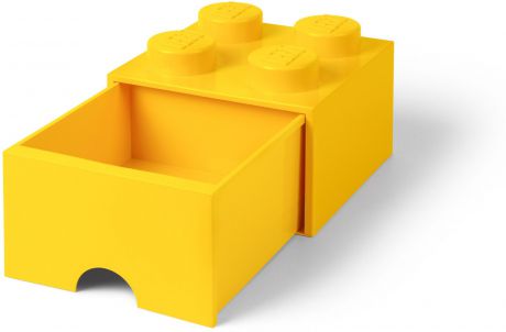Ящик для игрушек LEGO Кубик Brick Drawer 4, 40051732, желтый
