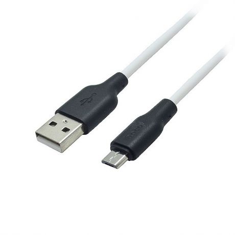 Кабель USB Hoco X21 Silicon черный с белым