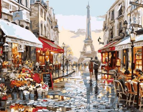Картина по номерам Paintboy Original "Свидание в Париже" 30х40см