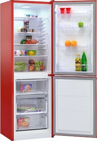 Холодильник Nordfrost NRB 119 832, двухкамерный, красный
