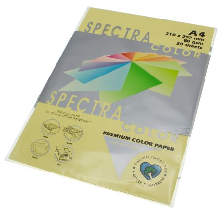 Бумага цветная Spectra Color IT115, Цвет: Canary Канареечный, 20 листов