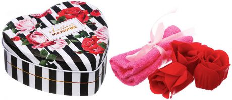 Подарочный косметический набор "Любимой мамочке" 5 мыльных лепестков + Полотенце