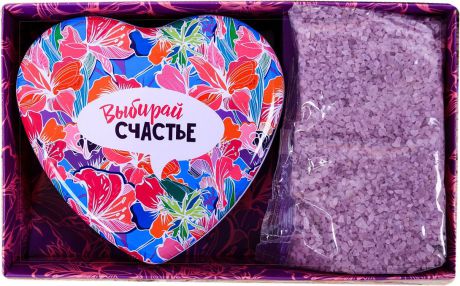 Подарочный косметический набор Чистое счастье "Моей второй половинке" Шкатулка-сердце + Соль для ванны, 150 г
