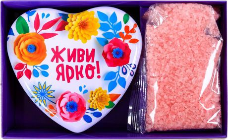 Подарочный набор Чистое счастье "Самой милой" Шкатулка-сердце + Ссоль для ванны, 150 г