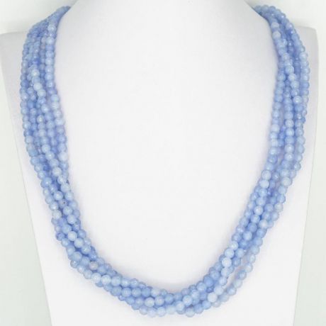 Колье/ожерелье бижутерное Фабрика украшений КолАкв53-5-49, Аквамарин, 120 см, голубой