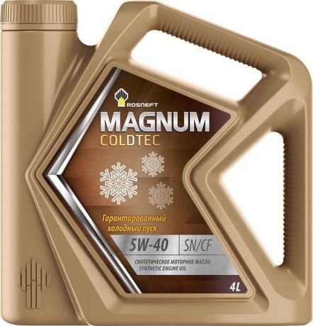 Моторное масло Роснефть Magnum Coldtec, синтетическое, 5W-40, 4 л