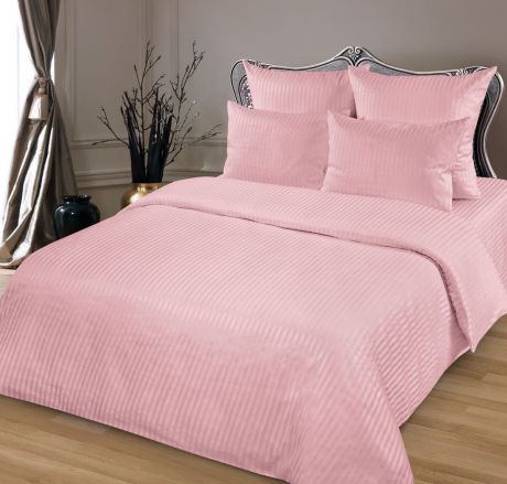 Комплект постельного белья BUTTERFLY сатин гладкокрашенный (СК3) рис. Розовый, евро