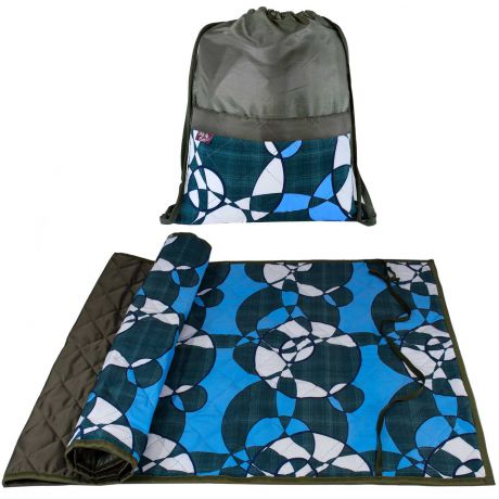 Одноместный комплект - коврик и рюкзак "Круги" хаки