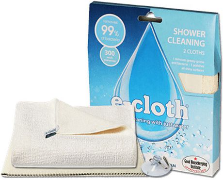 Набор для уборки в душе "E-cloth", цвет: молочный, 3 предмета