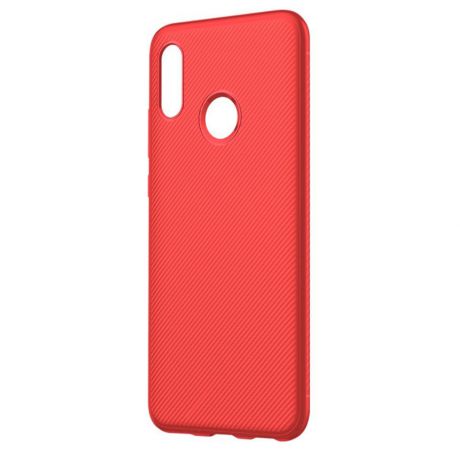 Чехол для сотового телефона LENUO Honor 10 Lite / P Smart (2019) Накладка силиконовая с нескользящим покрытием, красный