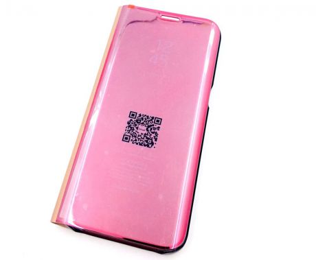Чехол для сотового телефона Мобильная мода Samsung S7 Edge Чехол-книжка из пластика с информационным окном т зеркальным покрытием, розовый