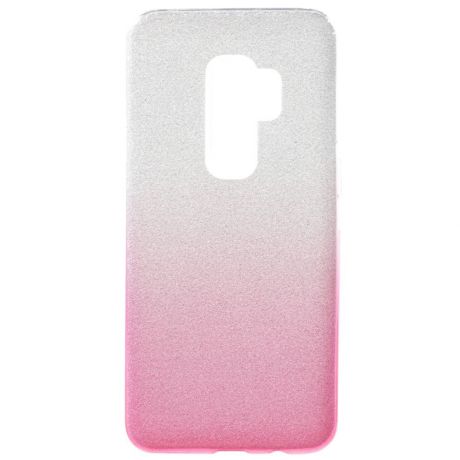Чехол для сотового телефона Мобильная мода Samsung S9 Plus Накладка силиконовая с блестящей подложкой и градиентным цветом, розовый