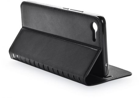 Чехол для сотового телефона Gurdini Premium case книжка с силиконом на магните black для Meizu E2, черный