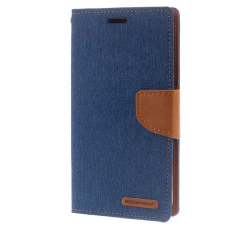 Чехол для сотового телефона Goospery Samsung J7 2016 Чехол-книжка силиконовая с отделом для карт Mercury Canvas Diary, синий