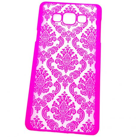 Чехол для сотового телефона Мобильная мода Samsung A7 2015 Накладка пластиковая с кружевным рисунком, розовый