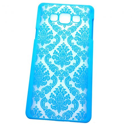 Чехол для сотового телефона Мобильная мода Samsung A7 2015 Накладка пластиковая с кружевным рисунком, голубой