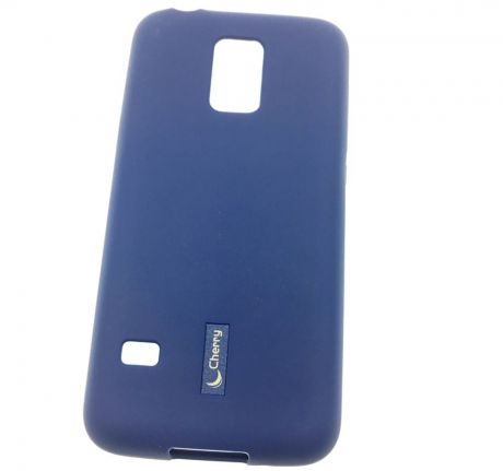 Чехол для сотового телефона Cherry Samsung S5 mini Накладка резиновая с пленкой на экран, синий