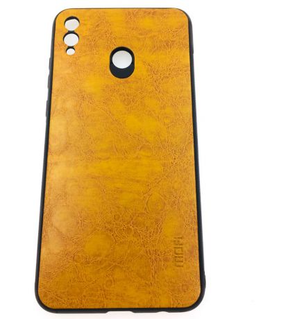 Чехол для сотового телефона Mofi Honor 8X Max Накладка силикновая с кожаной спинкой, бежевый