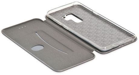 Чехол для сотового телефона Gurdini Premium case книжка Eco кожа с визиткой grey для Samsung Galaxy S9 Plus, черно-серый