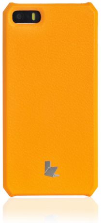 Чехол для сотового телефона Jison кожа yellow для Apple iPhone 5/5S/SE, желтый