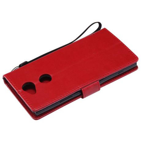 Кожаный чехол для карточного чехла для Sony Xperia XA2 Red