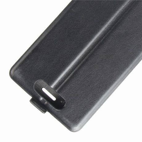 Moonmini PU Кожаный чехол для ZTE Blade V8 с магнитной флип-крышкой и слотами для карточек (черный)