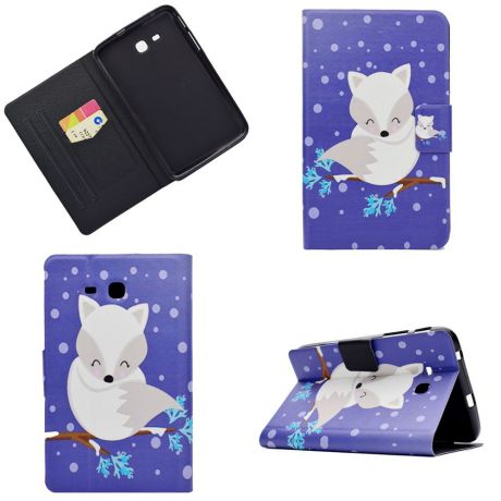 Samsung Galaxy Tab 3 Lite 7.0 Sm-t110 Case Pu кожаный чехол для планшетов Складная подставка для стенда с карточными слотами Arctic Fox