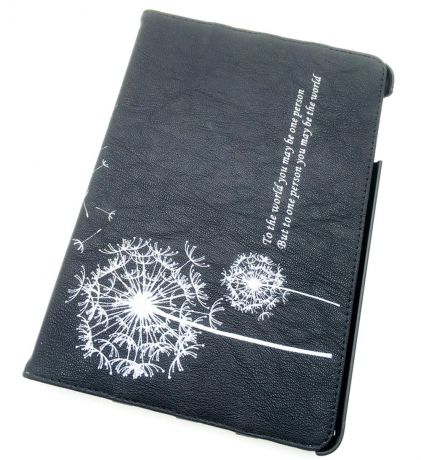 Чехол для планшета Мобильная мода iPad mini 1/2/3 Чехол-книжка пластиковая с рисунком одуванчика, черный