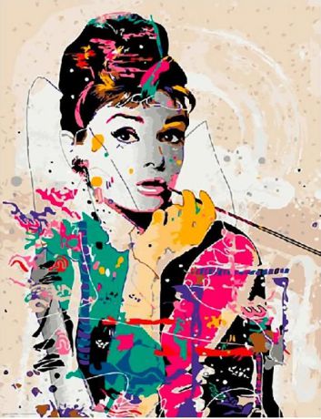 Картина по номерам Paintboy Original "Одри Хепберн" 40х50см