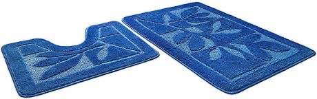 Набор ковриков для ванной Shahinteх, 7320, синий, 2 шт