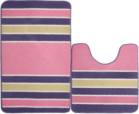 Набор ковриков для ванной Kamalak Tekstil, УКВ-1094, разноцветный, 2 шт