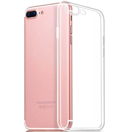 Чехол для сотового телефона Мобильная мода iPhone 7 Plus Накладка прозрачная силиконовая, 5946, белый