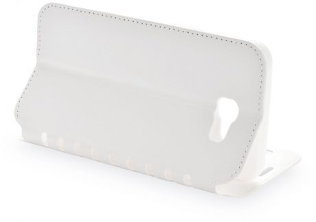 Чехол для сотового телефона Gurdini Premium case книжка с силиконом на магните и окошком white для Samsung Galaxy J5 Prime, белый