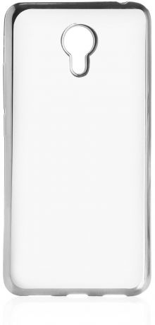 Чехол для сотового телефона iNeez накладка силикон с рамкой silver для Meizu M3 Note, серебристый