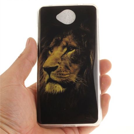 Asbeauty for Microsoft Lumia 650 Ultra Slim Fit Soft TPU Phone Back Case Cover Protector (Lion)