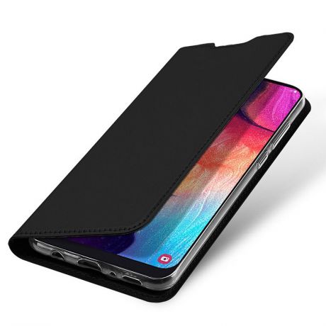 Чехол для сотового телефона MyPads для Samsung Galaxy A50 водоотталкивающий с мульти-подставкой на жёсткой металлической основе черный