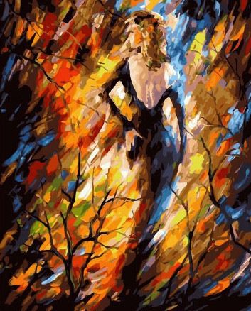 Картина по номерам ВанГогВоМне Дама Осень