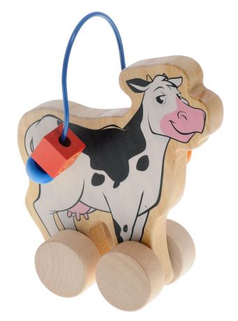 Мир деревянных игрушек Лабиринт-каталка Корова