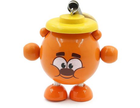 Игрушка-дергунчик развивающая МДИ "Копатыч", Д323, оранжевый, желтый