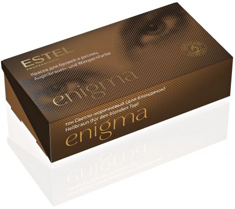 Краска для бровей ESTEL PROFESSIONAL ENIGMA комплект для окрашивания бровей и ресниц светло-коричневый (для блондинок) 2*20 мл