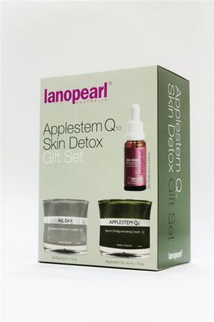 Lanopearl Сыворотка ночная для лица Applestem Q10 Skin Detox Gift Set