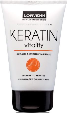 Восстанавливающая маска для волос Lorvenn Keratin Vitality, с кератином, 100 мл